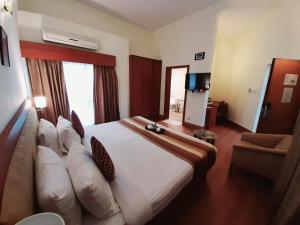 Televízia a/alebo spoločenská miestnosť v ubytovaní Hotel Phoenix Koregaon Park