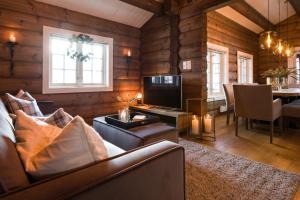 Ruang duduk di Strandafjellet Mountain Lodge