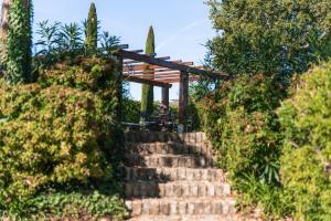 A garden outside Ca' le cerque, villa surrounded by the Marche nature