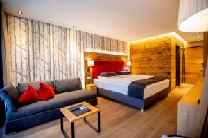 Postel nebo postele na pokoji v ubytování Chalet Ifen am Hochgrat
