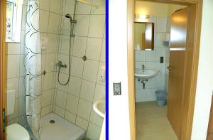 Ein Badezimmer in der Unterkunft Järgen Ferienappartements