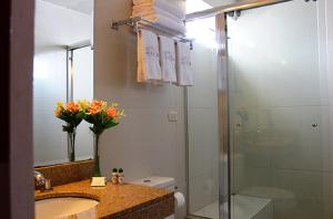 Um banheiro em Hotel Ferrua