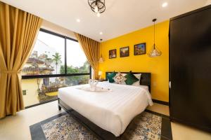 Giường trong phòng chung tại Coco Viet Homestay