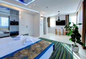 TV a/nebo společenská místnost v ubytování Diamond Rain Boutique Hotel