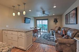 A seating area at Updated Comal River Condo 1 Mi to Schlitterbahn!