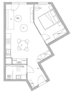 Plán poschodí v ubytovaní Apartament 56