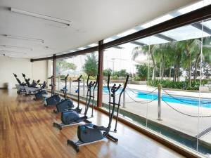 Fitnesscenter och/eller fitnessfaciliteter på Subang City Residence, Spacious Home with Balcony, Walking Distance to Summit, 5min to Sunway