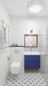 Vonios kambarys apgyvendinimo įstaigoje Delux apartment in Lviv