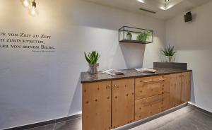 Eldhús eða eldhúskrókur á Hotel Hubertushof