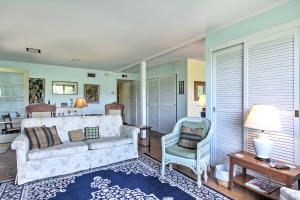 a living room with a couch and a chair at Stair-Free Lexington Home with Blue Ridge Mtn Views! in Lexington