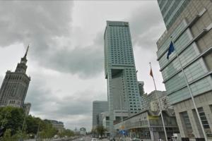 a tall building in the middle of a city at Pańska : city centre . Air conditioning . in Warsaw