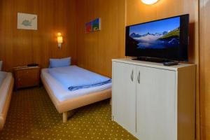 TV tai viihdekeskus majoituspaikassa Hotel Bel-Air Eden