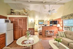 A kitchen or kitchenette at Pine Cottage Duplex with Deck Walk to State Park!