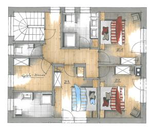 Plan piętra w obiekcie Ferienhaus Sennerhäusl