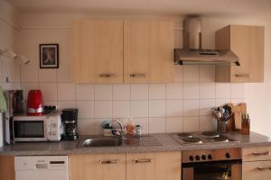 Kuchyň nebo kuchyňský kout v ubytování Haus Mauken - Appartments mit Panoramablick