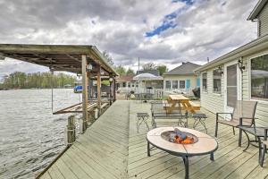 Waterfront Indian Lake House Deck and Private Dock!