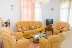 Posezení v ubytování La Caverna House