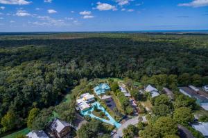 Bird's-eye view ng Pams Mermaid House with Riverfront Yard and Lanai!