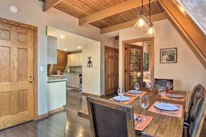 a dining room with a table with wine glasses at Peaceful Georgetown Home - 13 Mi to Lewes Beach! in Georgetown