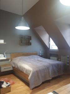 Posteľ alebo postele v izbe v ubytovaní Soda apartman