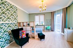 Posedenie v ubytovaní City Life Apartments Kraków
