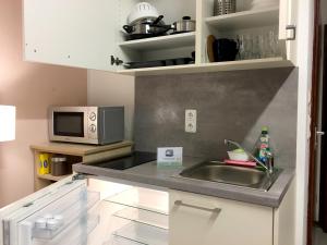 Kuchyň nebo kuchyňský kout v ubytování Hana Aparthotel