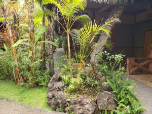 Um jardim no exterior de Hotel Manavai