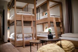 Palanda nebo palandy na pokoji v ubytování Roomie Alps Design Hostel