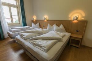 Pokój z 3 łóżkami z poduszkami w obiekcie Guesthouse - Cultural Center Gustav Mahler w mieście Dobbiaco