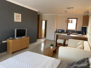 Televisyen dan/atau pusat hiburan di Bay Apartments Sozopol