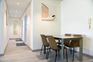 a dining room with a table and chairs at salmiya - Amman -Family only in Kuwait