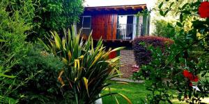 ein Garten mit einem Haus im Hintergrund in der Unterkunft Mi Jardín in San Rafael + 3 Fotos