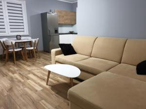 Η κουζίνα ή μικρή κουζίνα στο Caskada Modern Apartments 2 NOWY APARTAMENTOWIEC WINDA +43 φωτογραφίες