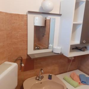 ein Badezimmer mit Waschbecken und Spiegel in der Unterkunft Apartman Maki in Pale