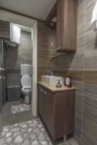 a bathroom with a toilet and a sink at Nina in Banja Koviljača