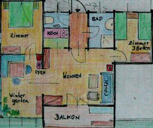 Plan piętra w obiekcie Urlaub im Blockhaus