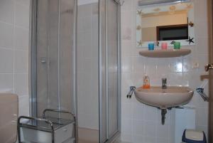 Koupelna v ubytování Haus Heidehof Whg. 17