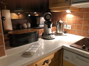 a kitchen counter with a blender on top of it at Haizelrock in Kirchberg in Tirol