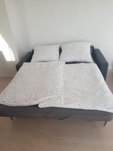 Postel nebo postele na pokoji v ubytování 50 Quadratmeter abgeschlossene Wohnung mit Panoramablick