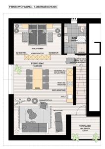Plán poschodí v ubytovaní Appartement Hochsitz