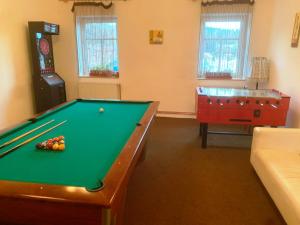 a billiard room with a pool table at Penzion Relax in Rybniště