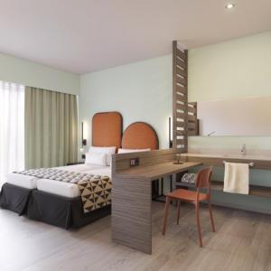 Cama o camas de una habitación en Pythagorion a member of Brown Hotels