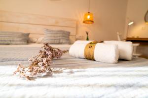 Hostal Sa Posada Set Cales客房内的一张或多张床位