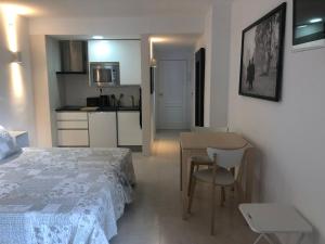 Kuchyňa alebo kuchynka v ubytovaní Estudio Luxury Primera Linea de Playa Almuñecar Parking Gratuito