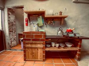 Kuchyň nebo kuchyňský kout v ubytování Jiufen Xiaomei Meow Seaview Homestay