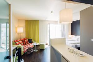 Nhà bếp/bếp nhỏ tại harry's home Linz-Urfahr hotel & apartments