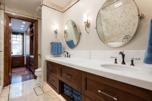 a bathroom with a sink and a mirror at Silver Strike Lodge #201 - 2 Bed in Park City