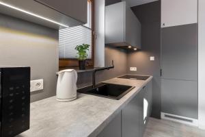 Kuchyňa alebo kuchynka v ubytovaní Apartament Widok