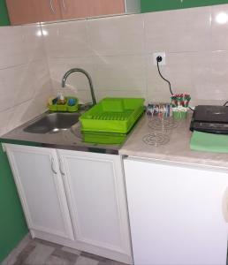 Kuchyň nebo kuchyňský kout v ubytování Apartmani "Helena"