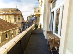 Balkón alebo terasa v ubytovaní Tesla Design Apartments Zagreb